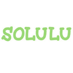 Illustration of SOLULU letters for GEN Z slang, communication, font, typography, text, message, calligraphy, sticker, women empowerment, girl's power, sticker, tattoo, decoration, alphabets, print