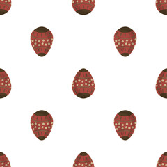 Illustration on theme seamless celebration holiday Easter with hunt colorful bright eggs