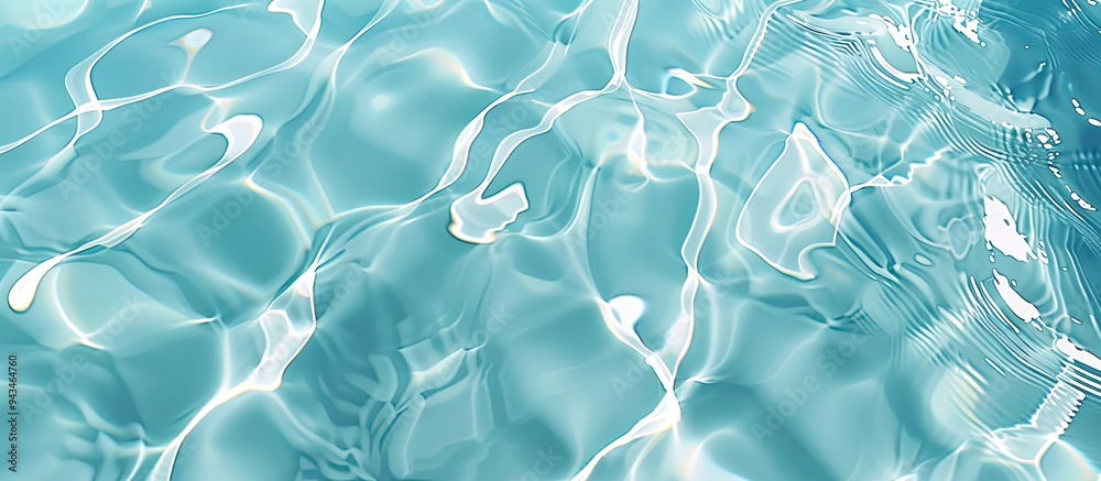 Aufkleber blue swimming pool background with copy space image
