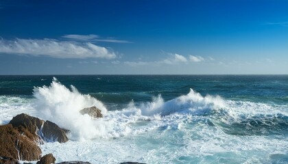 Turbulent Tides Against a Clear Blue Sky