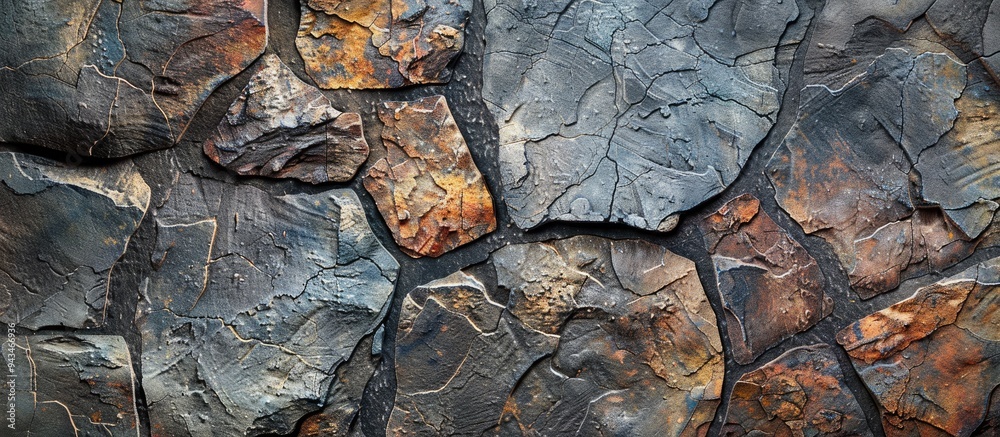 Leinwandbilder altered color scheme on a natural stone surface showcasing decorative stone texture with copy space 