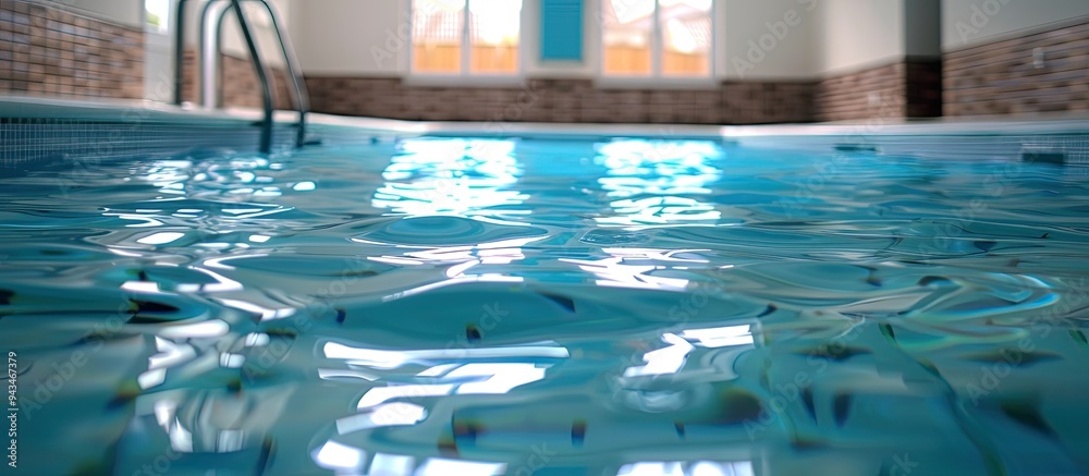 Aufkleber swimming pool displaying a tranquil water surface with gentle ripples perfect for a serene copy spac