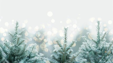 A gentle bokeh effect showcases a Christmas tree design, creating a warm, festive atmosphere perfect for the holiday season