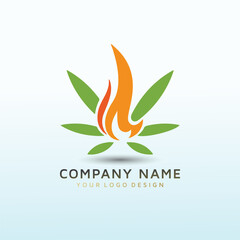cannabis vector logo design idea