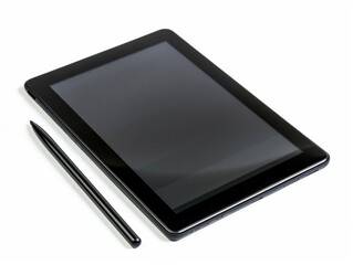 A protective case for a tablet stylus rests next to a sleek tablet on a white background, emphasizing organization and care for devices