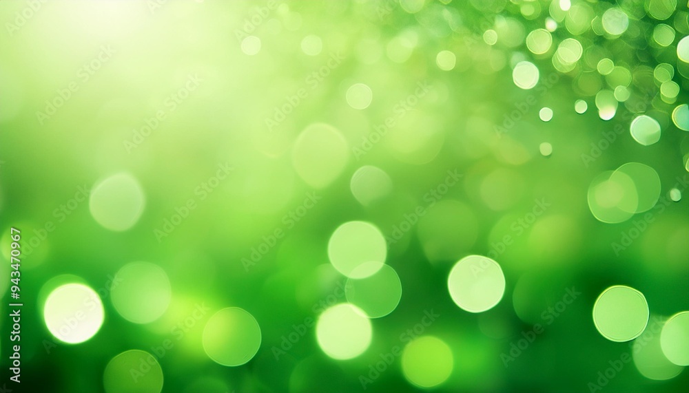 Wall mural abstract green bubble bokeh background green bokeh light effect texture background