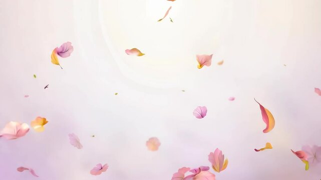 Petal Cascade: Cherry Blossom Particles Flowing in a Stunning Animation