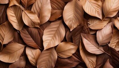 Obraz premium brown leaves background generative ai