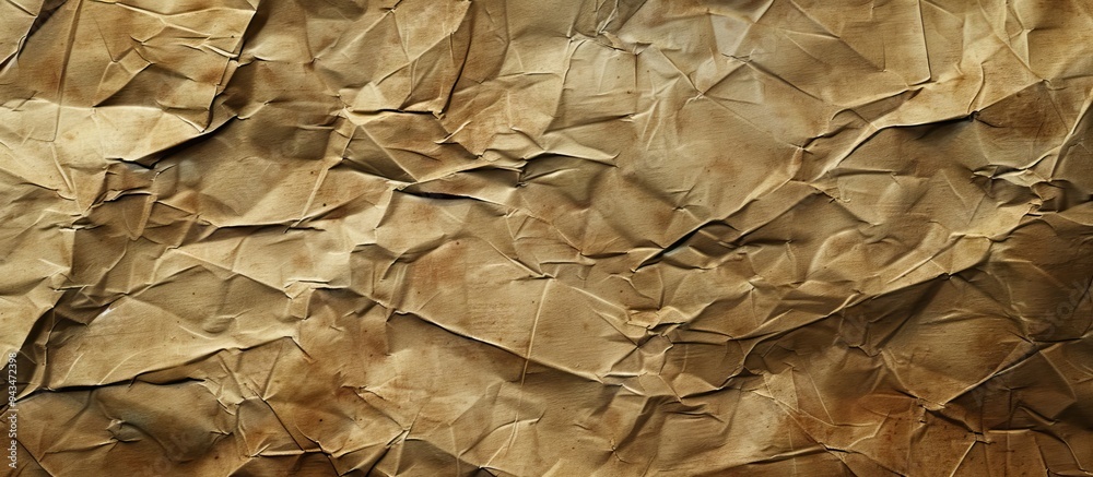 Fototapete antique worn paper texture with creases ideal for displaying advertisements with copy space image