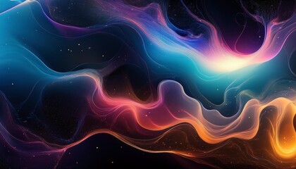 Obraz premium abstract background colors fluid liquid dark blurred with noise effect grain glowing space wallpaper melting waves flowing motion curve dynamic space gradient mesh water painted marble texture