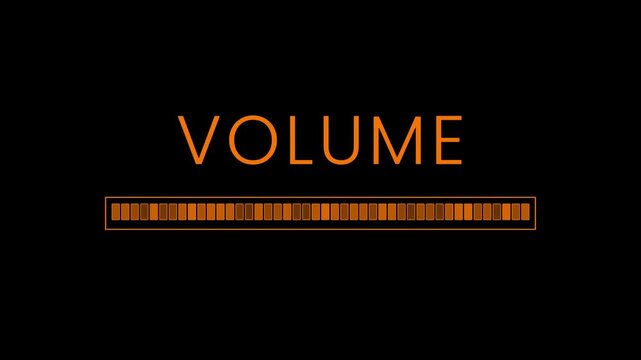 volume animation video effect on plain black background