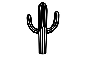 Obraz premium cactus saguaro vector illustration on a white background