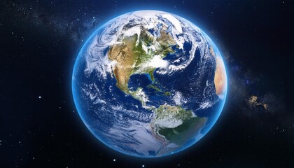 Obraz premium beautiful planet earth seen from outer space