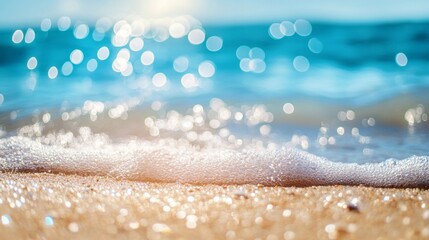 Sunlit Surf and Sparkling Sand