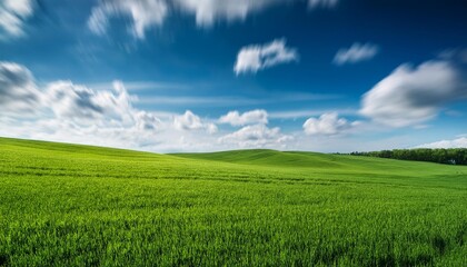 Naklejka premium green field and sky