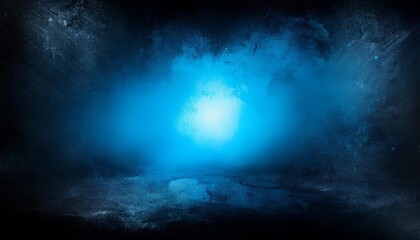 watercolor grunge dark background with blue lightening in the center