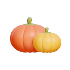 3D Pumpkin, Autumn celebration elements, Fall season.