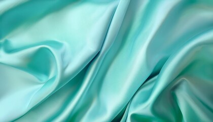 Obraz premium light pale blue green abstract background with space for design mint color silk fabric surface