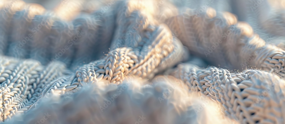 Aufkleber close up of textured knitted jersey background perfect for a copy space image