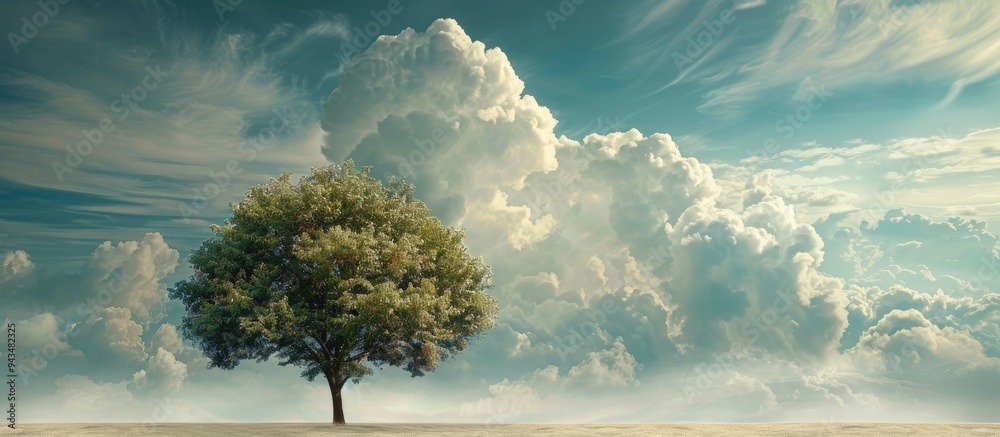 Aufkleber resin tree against sky backdrop serving as raw material for industries like matches plastics varnish