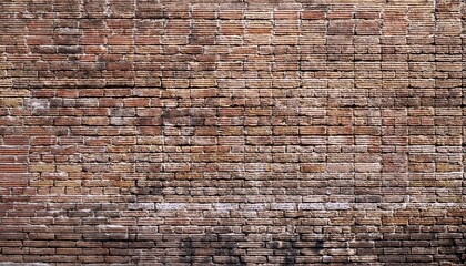 old brown brick wall background wide high resolution textured banner