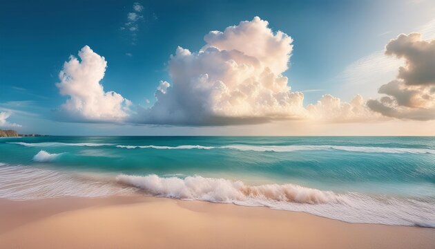 color beach fpt background blue and beige color clouds over the ocean wallpaper