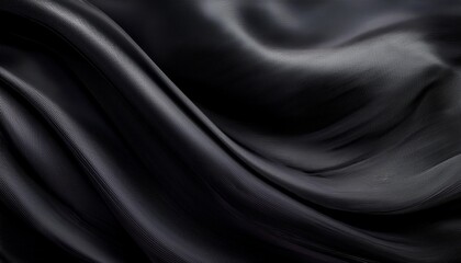 Obraz premium beauty black black smooth shape abstract chacoal textile soft fabric curve fashion matrix decorate background