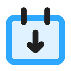 Date Arrow Down Vector Icon