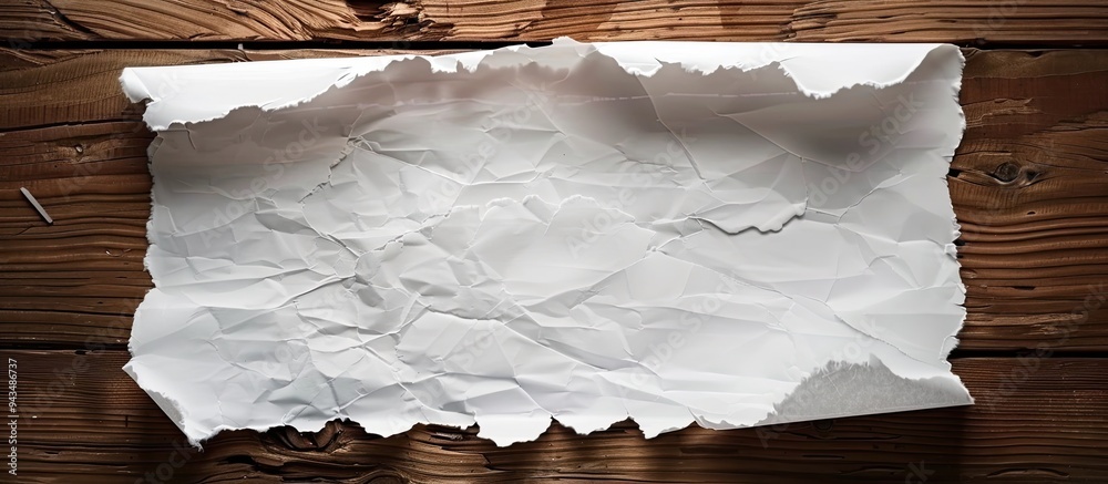 Poster final exam words displayed on torn white paper against a brown background symbolizing the concept of