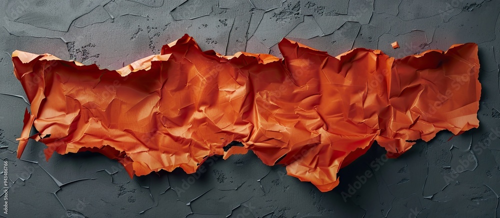 Poster A torn orange paper featuring a message on medical ethics against a gray background serving as a symbolic representation with available copy space image