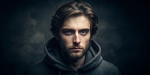 moody monochromatic minimalist conversational portrait