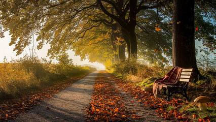autumn forest path 