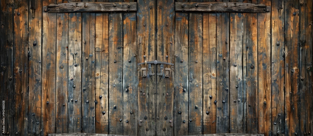 Poster wooden door background with an aged wood texture showcasing intricate natural patterns ideal for a c