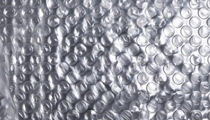 silver color transparent bubble film surface texture background packaging light