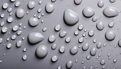 water drops on a gray background