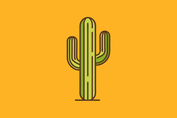 cactus saguaro vector illustration on a white background