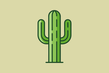 cactus saguaro vector illustration on a white background