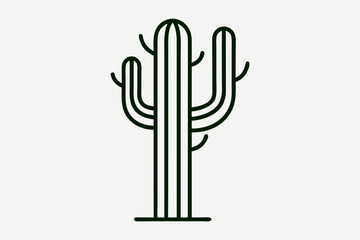 cactus saguaro vector illustration on a white background