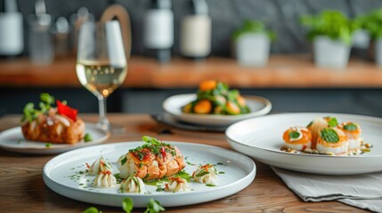 Roasted Red Pepper Lobster, lobster in a smoky and sweet roasted red pepper sauce.