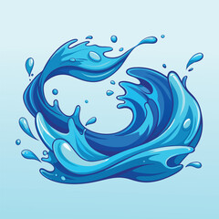 Vector Water Splashes Collection in Realistic Style for Graphic Design