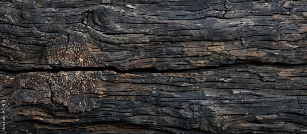 Poster background of dark wood texture with a vintage natural pattern for a graphic s copy space image