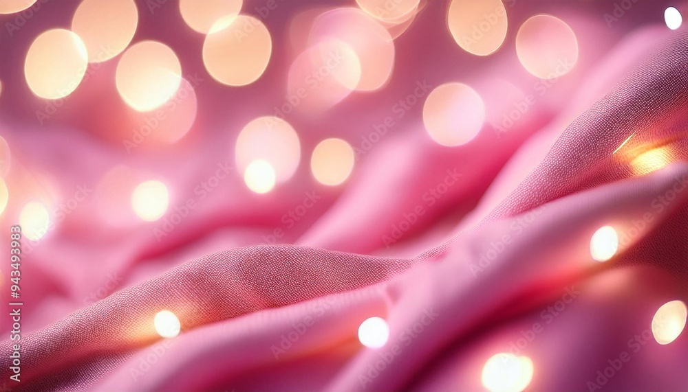 Canvas Prints magical fairy lights with soft focus and pink fabric textures for wallpaper or background 002