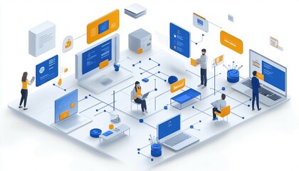 Obraz premium Customer Relationship Management (CRM) Systems, marketers managing customer data, CRM, Marketing, 