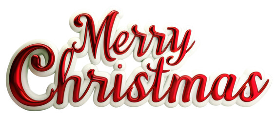PNG Festive Merry Christmas typography