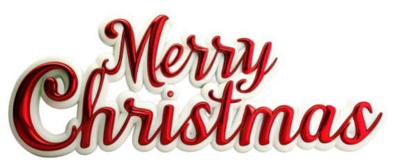 PNG Festive Merry Christmas typography