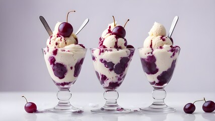 set of grape ice cream