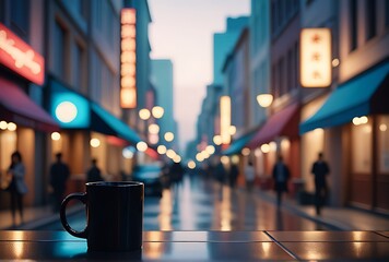 Fototapeta premium photorealistic wallpaper morning time city