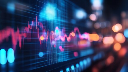 Fototapeta premium Dynamic Data Visualization on a Screen