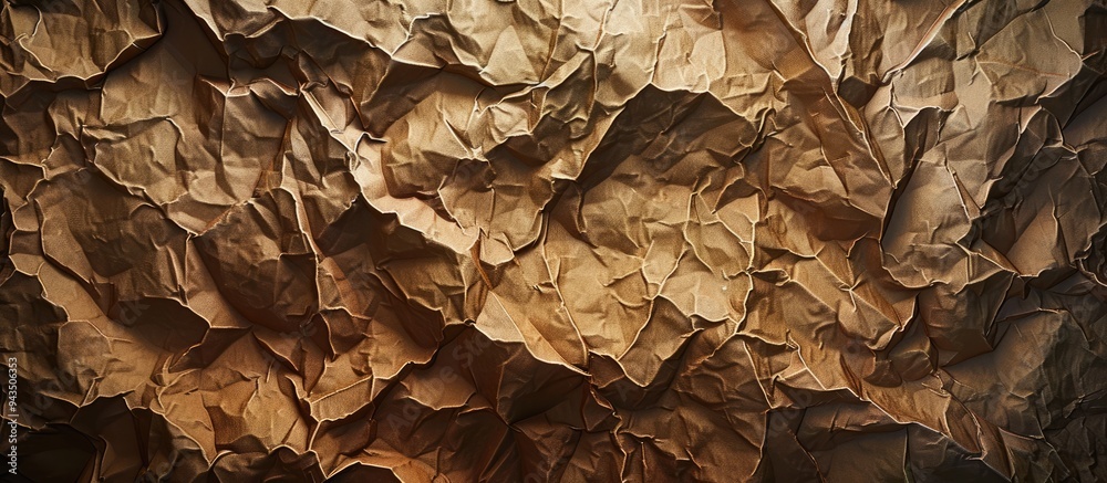 Aufkleber background with a textured surface resembling crumpled and creased recycled brown paper ideal for ad