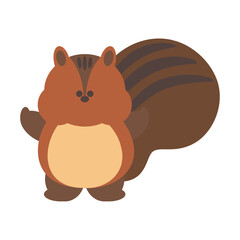 バンザイするリスのイラスト